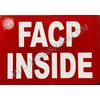 Fire Alarm Control Panel Inside Sign - Facp Inside Sign (Red Reflective, Aluminium 7X10,Rust Free)