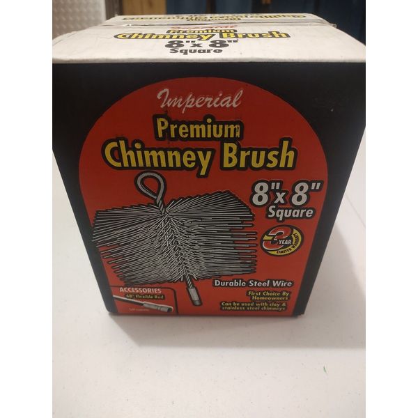 Imperial Premium Chimney Cleaning Brush 8" x 8" SQUARE Steel Wire NEW! BR0185