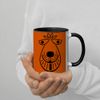 Giftme Space Hopper Retro Mug, Nostalgia Mug, 11oz Inside Coloured Ceramic Mug. (Black)