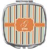 YouCustomizeIt Personalized Orange & Blue Stripes Compact Makeup Mirror