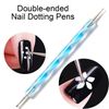 Nail Art Design Professional Paint Kit (20 Pieces), 15 Pieces UV Gel Nail Polish Brushes Set and 5 Pieces Nail Art Paint Dot Pen