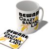 McMug - Crazy Banana Lady - Mug and Coaster Set, Ceramic, 11fl.oz.
