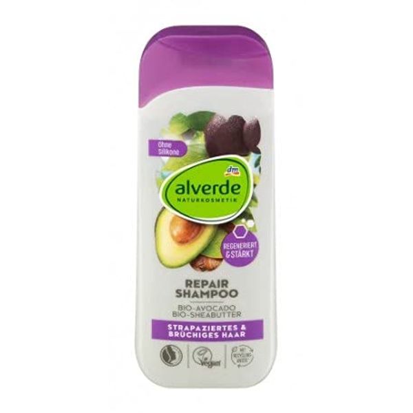 Alverde Repair Organic Grapes and Avocado Repair Shampoo for Damaged Hair 200 ml