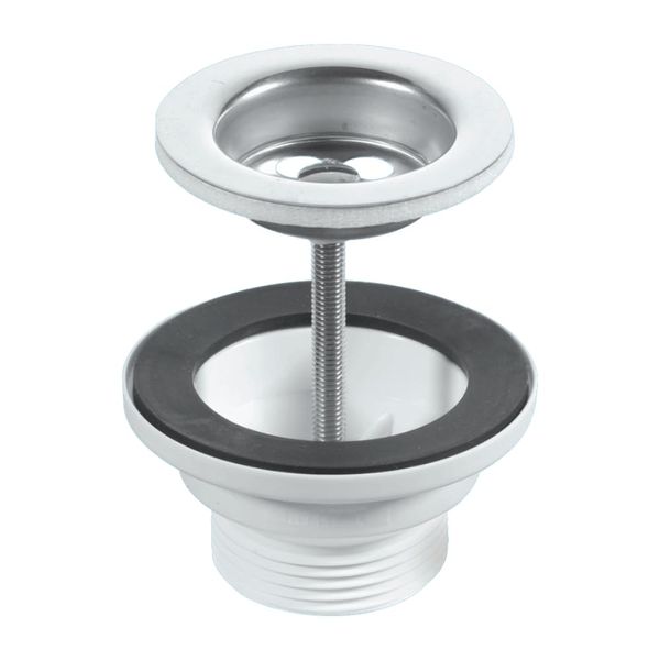 McAlpine BSW1PC Centre Pin Basin Waste-1.25 inch, White