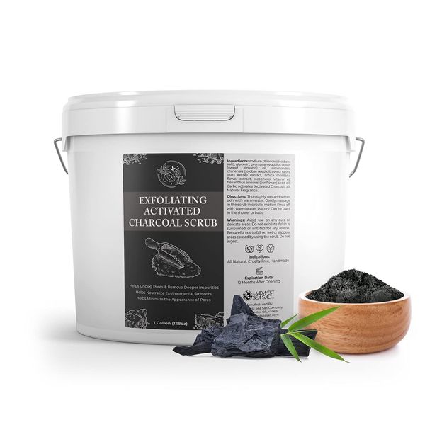 Exfoliating Activated Charcoal Scrub - 128oz - Unscented