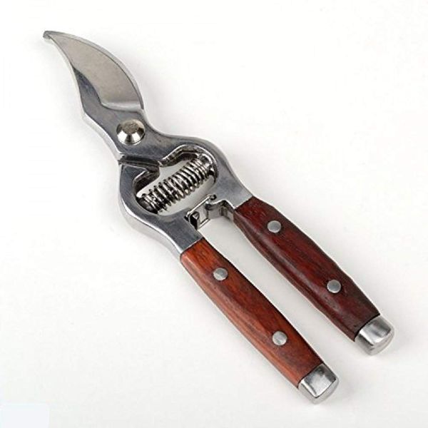 Voyager Tools Spring Loaded Trimmer 8" Bypass Pruning Shear Forged Stainless Steel