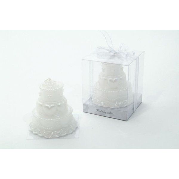Wedding Cake Candle Height 8.5cm.   Favour Table Decoration