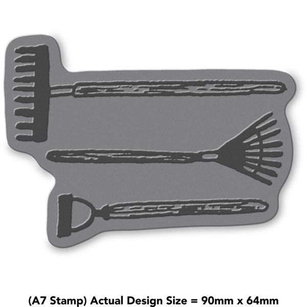 Azeeda A7 'Gardening Tools' Unmounted Rubber Stamp (RS00030347)
