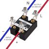 Heschen Single Phase DC/AC Solid State Relay, SSR-120DA, Input 4-32VDC, Output 24-480VAC, 120A 50-60Hz