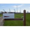 Swing Pivoting, moveable, gravity self centering mailbox hinge, pivots both ways