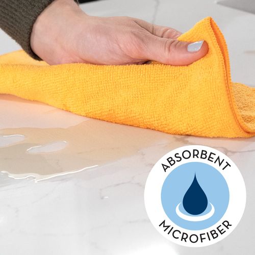 S&T INC. 25 Pack Microfiber Cleaning Cloth, Bulk Microfiber Towel for Home, Reusable Microfiber Towels for Cars, Assorted, 11.5 in. x 11.5 in., 25 Count