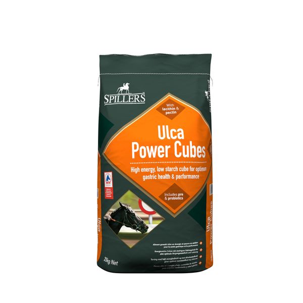 SPILLERS Ulca Power Horse Cubes, 25KG – High Energy Horse Feed – Low Starch Cube for Optimum Gastric Health & Performance – Horse Food Suitable for Racehorses Prone to Gastric Ulcers