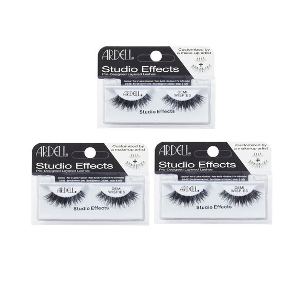 3 pairs Studio Effects Demi Wispies  False Lashes Ardell Eyelashes