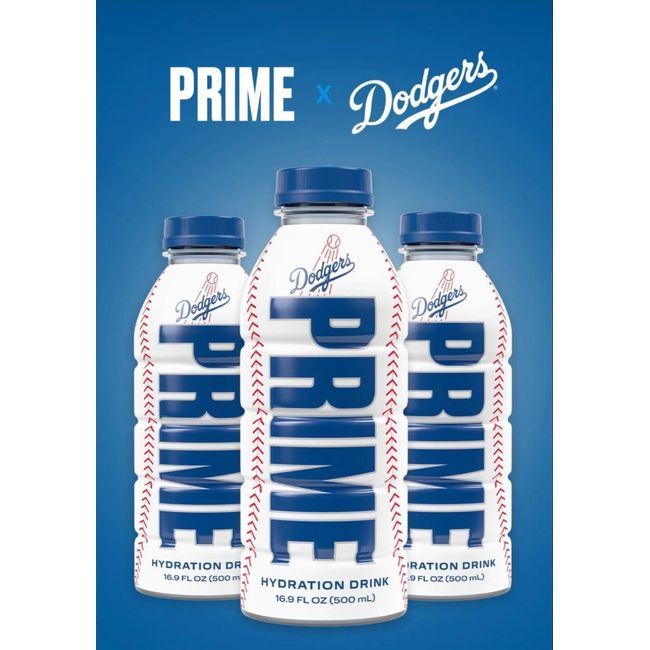 Dodgers x Prime Hydration Drink EXCLUSIVE TO LA 1 Bottle Logan Paul KSI