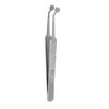 Meibomian Gland Expressor Forceps, Eyelid Gland Blockage Unblocking Physiotherapy Tools, Stainless Steel Eyelid Massage Tweezers-Round Tip for Men Women(Silver)