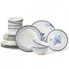 24pc STPGOODS Blue Flower Porcleain Dinner Service Set Dinnerware