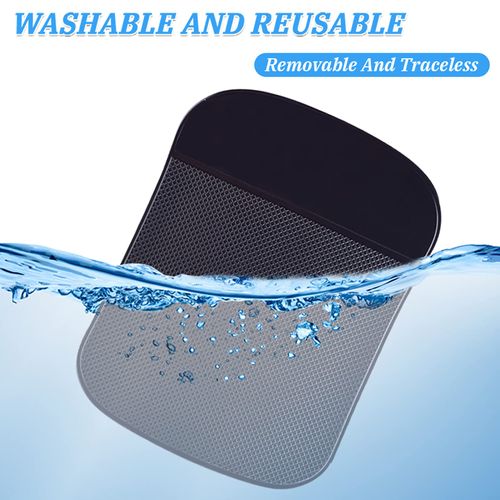 ZC GEL Car Dashboard Sticky Pad (2 Pack), Larger Size Reusable and Washable Anti-Slip Cell Pads with Strong Adhesive, Can Hold Cell Phones, Sunglasses, Coins ect. (7.5" x 5.5")