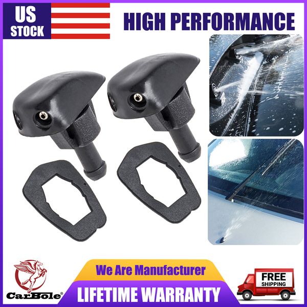 2x Plastic Car Auto Window Windshield Washer Spray Sprayer Nozzle For Ford BMW