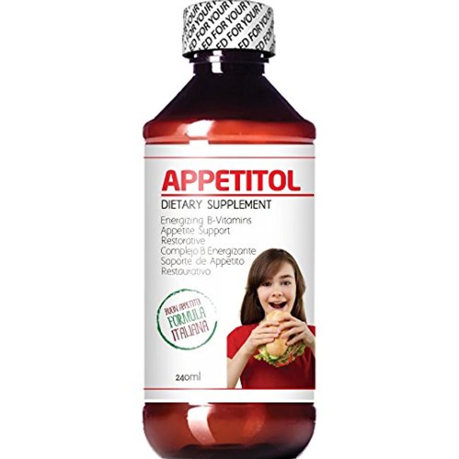 Appetitol Appetite-Weight Gain. Natural Appetite and Weight Gain Stimulant for Underweight Children Fortified with Vitamins B1,B2,B3,B5,B6,B12,Folic Acid , Iron, Zinc, Flax Seed Oil. ( 8 Fl Oz)