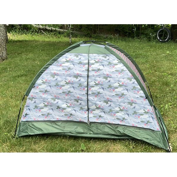 Sam Dino Slumber Kids Combo Tent 58”x36”Sleeping Duffel Bag Camo Color Set