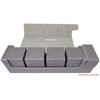 Docsmagic.de Premium Magnetic Tray Long Box Silver Large - Card Deck Storage