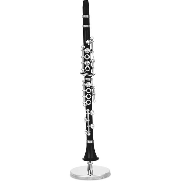 Broadway Gift Black Clarinet Music Instrument Miniature Replica with Case - Size 6.25 in.