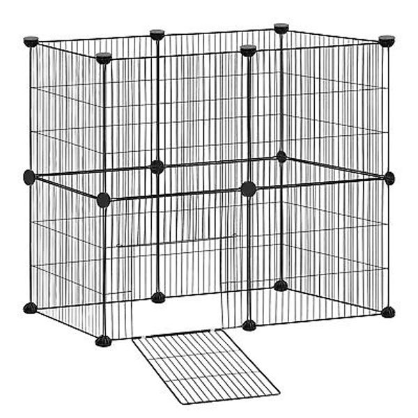 12/16 Panels Dog Playpen Pet Fence 13.8" Exercise Pen Puppy Playpen Out/Indoor