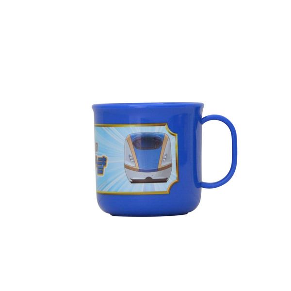 Dishwasher Safe Shinkansen Plastic Cup [Hayabusa Kagayaki Doctor Yellow] (Kagayaki (Blue)