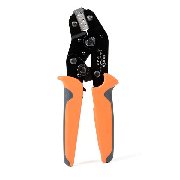 IWISS SN-2549 Precision Simultaneous Crimping Pliers, Ratchet Type, Open Barrel Terminal, 0.03 - 0.04 inches (0.08 - 1.0 mm), Compatible with 2 Ultra Small, Medium Terminals