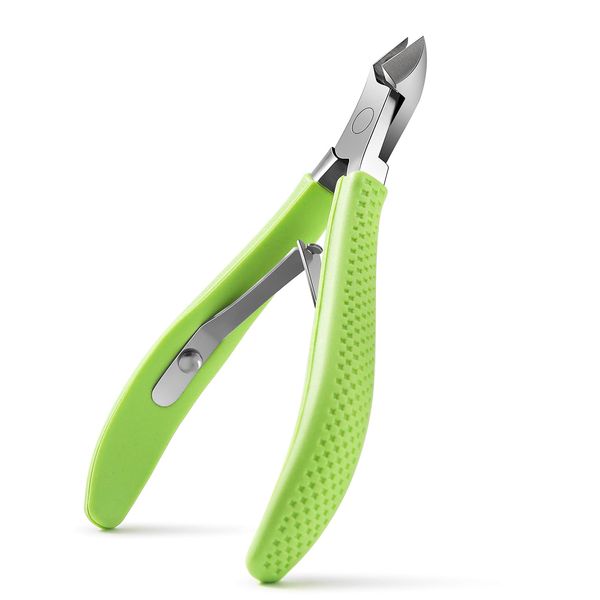 FVION Cuticle Cutters, Cuticle Nippers Stainless Steel Cuticle Remover, Professional Cuticle Trimmer Pedicure Manicure Tool - 9mm Green