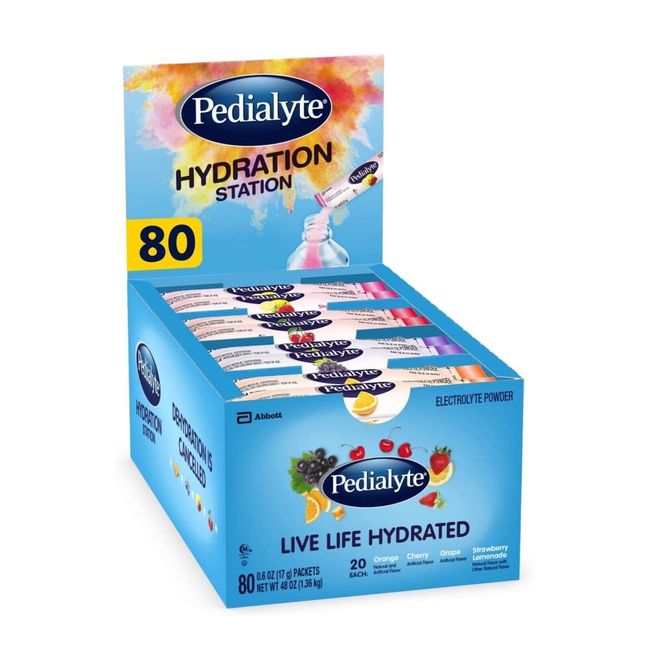 Pedialyte Hydration Station Multipack, Electrolyte Hydration Drink, 0.6-Oz Elect