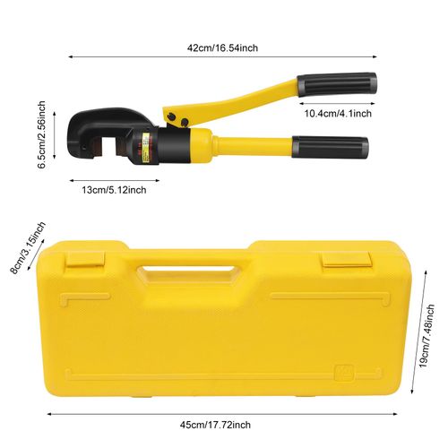 Hydraulic Rebar Cutter Tool, 8T 4mm-16mm Hydraulic Rebar Pliers for Concrete Construction, Bolt Cutters Heavy Duty Steel Bolt Chain Cutting Tool w/Portable Box (16mm)