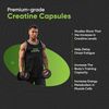 Creatine Monohydrate Capsules - 3000mg Per Serving, High Strength Supplement, Increases Physical Performance (60 Capsules)