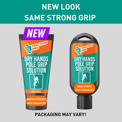 TRACTION PRO Dry Hands Pole Grip for Pole Dancing 2fl.oz - Transparent Pole Dance Grip Enhancer - Mess Free Dry Grip for Hands - Pole Grip Dry Hands, Tennis Grip, Gamer Grip, Golf, Gym Pro Grip