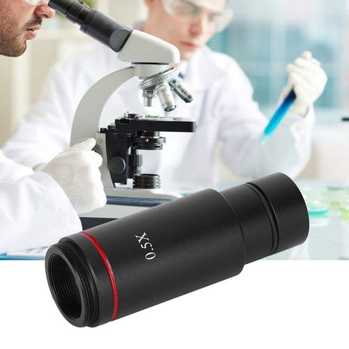 0.5X Microscope Camera Adapter Lens C Mount Reduction Lens for Electronic Eyepiece CCD Camera 25mm