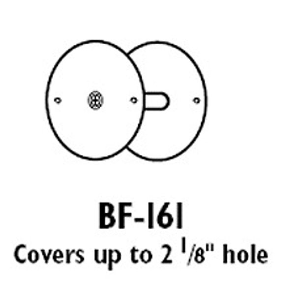 Don-Jo BF-161-BP BRASS FINISH Filler Plate Covers Up to 2 1/8" Hole