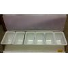 San Jamar B4186L 6-Compartment Non-Chilled Garnish Tray