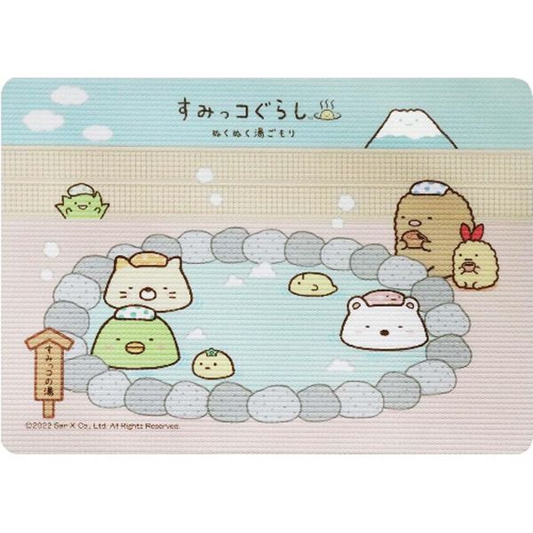 Okato Sumikko Gurashi Mini Bath Mat, Sumikko-no-Yu, Length 23.6 x Width 16.7 x Thickness 0.5 inches (60 x 42.5 x 1.2 cm), Made in Japan