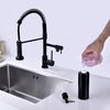 TUTEW Soap Dispenser, Full Stainless Steel Soap Dispenser, Matte Black Dish Soap Dispenser for Kitchen, Bathroom Hand Soap Dispenser, Black Kitchen Soap Dispenser