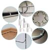 MAXPERKX 100 Pack Round White Cable Pipe Clips Nails Wall Plugs 3 Assorted Sizes 6/8/10mm