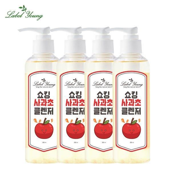 [Label Young] Shocking Apple Cider Vinegar Cleanser 200ml x 4 Oil/Sebum/Waste Care/Mildly Acidic Cleansing