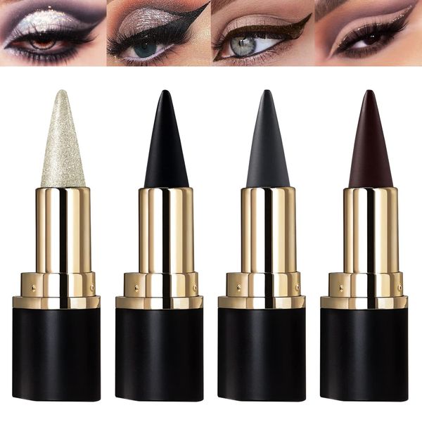 Miss Rose M 4 Colors Gel Eyeliner Set, Eyeliner Pencils, delineador de ojos contra el agua, Easy to Use, Eye Makeup for Women (4 Colors)