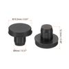 sourcing map Silicone Rubber Solid Plug Soft Flexible Stoppers for 7.5-8mm Hole Black 12 Pieces