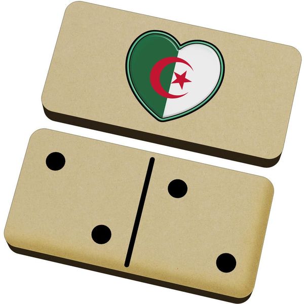 'Algeria Flag Heart' Domino Set & Box (DM00037385)