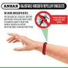 Anbar Leather Mosquito Repellent Bracelets for Adults and Kids, 12 Pack, Deet Free, All-Natural Anti-Mosquito, Tick, and Insect Essential Oils, 300-Hour Waterproof Outdoor Protection (Solid)