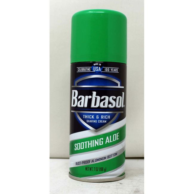 Barbasol Thick & Rich Shaving Cream Soothing Aloe 7 Ounce