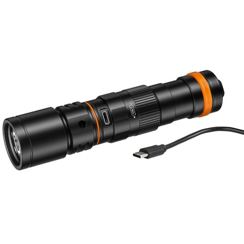 ORCATORCH OcraTorch DC710 USB-C Direct Charging 3000 Lumens Dive Light, Black