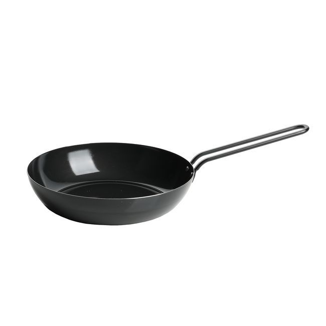 BLKP PEARL METAL AZ-5184 Frying Pan, 8.7 inches (22 cm), Iron, Wire Handle, Induction Compatible, Shot Processing, Silicone Coat, Made in Japan, Tsubame-Sanjo, Niigata, Outdoor Camping, Saute Pan