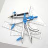 Geometry Compass Set Tuloka 10pcs School Maths Protractor Set Rulers for Student Maths and Engineering in Carry Case, Blue