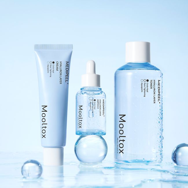 [Moisture Water Tox 3-piece Set] Medi-Peel Hyaluronic Acid Layer Water Tox 3-piece Set (Toner 300ml + Ampoule 30ml + Cream 50g)